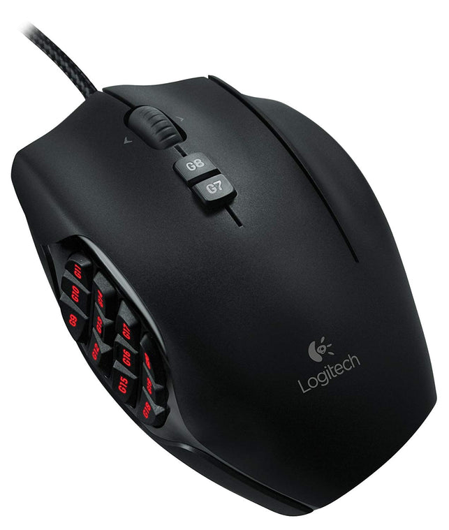 Logitech G600 MMO Gaming Mouse, RGB Backlit, 20 Programmable Buttons - The Gadget Collective