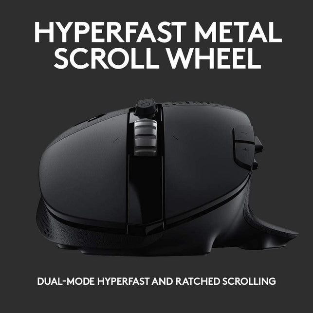 Logitech G604 LIGHTSPEED Gaming Mouse with 15 Programmable Controls, up to 240 Hour Battery Life, Dual Wireless Connectivity Modes, Hyper-Fast Scroll Wheel - Black - The Gadget Collective