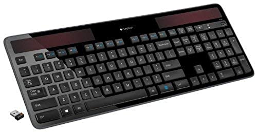 Logitech K750 Wireless Solar Keyboard for Windows Solar Recharging Keyboard Black, Not for Mac (Windows Black) - The Gadget Collective