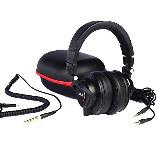 LyxPro HAS-30 Closed Back Over-Ear Professional Recording Headphones for Studio Monitoring, DJ and Home Entertainment,Black - The Gadget Collective