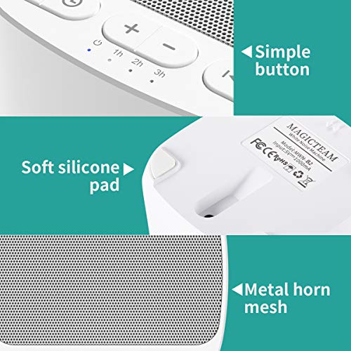 Magicteam Sleep Sound White Noise Machine with 40 Natural Soothing Sounds and Memory Function 32 Levels of Volume Powered by AC or USB and Sleep Timer - The Gadget Collective