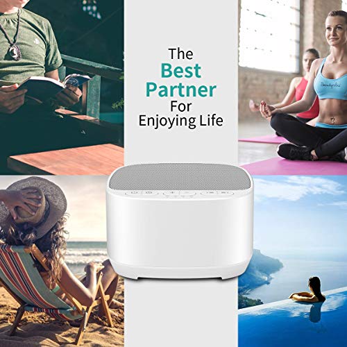 Magicteam Sleep Sound White Noise Machine with 40 Natural Soothing Sounds and Memory Function 32 Levels of Volume Powered by AC or USB and Sleep Timer - The Gadget Collective