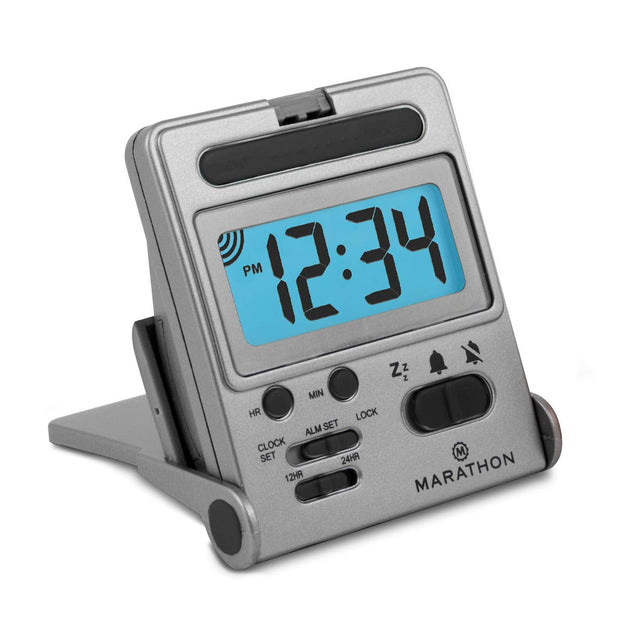 Marathon CL030010BK Simple Travel Alarm Clock, Easy to use, Easy to Set - Battery Included - Color - Midnight Black. - The Gadget Collective