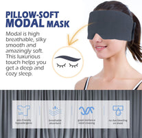 Mavogel 2019 New Sleep Eye Mask - Skin Friendly Modal Material & Light Blocking Sleeping Mask for Home/Flight/Shift Work, 100% Handmade, Fully Adjustable Strap, Full Eye Covers for Women/Men Sleeping - The Gadget Collective