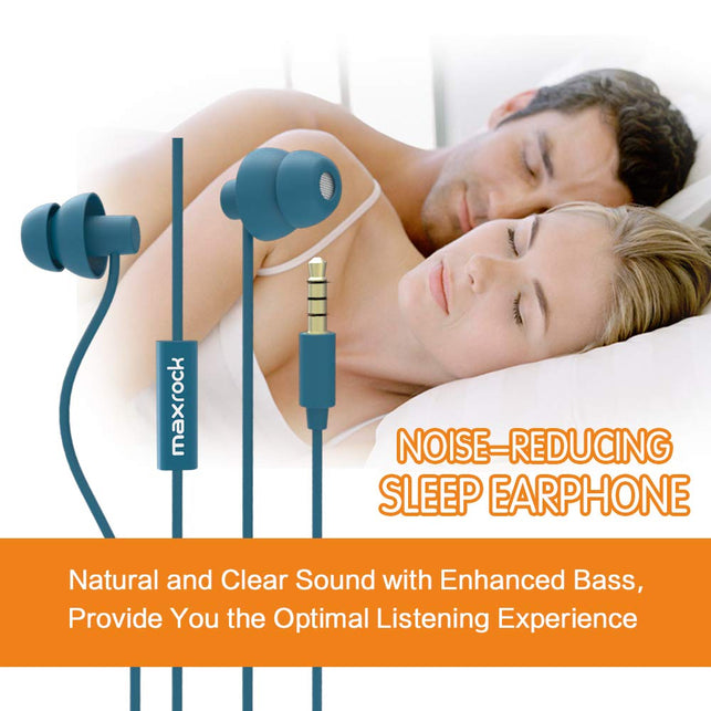 MAXROCK Sleep Earplugs - Noise Isolating Ear Plugs Sleep Earbuds Headphones with Unique Total Soft Silicone Perfect for Insomnia, Side Sleeper, Snorin - The Gadget Collective