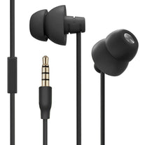MAXROCK (TM) Unique Total Soft Silicon Super Comfortable Sleeping Headphones Earplugs Earbuds with Mic for CellphonesTablets and 3.5 mm Jack Plug (Bla - The Gadget Collective