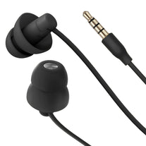 MAXROCK (TM) Unique Total Soft Silicon Super Comfortable Sleeping Headphones Earplugs Earbuds with Mic for CellphonesTablets and 3.5 mm Jack Plug (Bla - The Gadget Collective