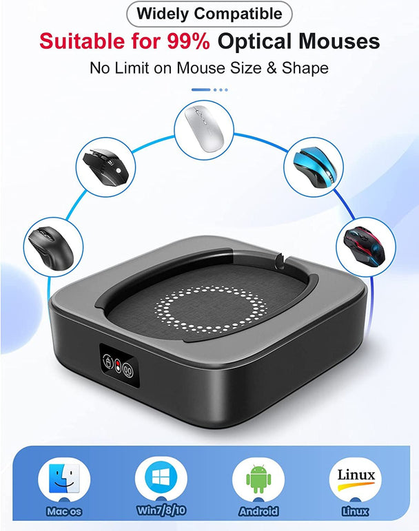 Meatanty Undetectable Mouse Mover Usb Physical Mouse Jiggler Moves Mouse Randomly, Automatic Mouse Mover Device with LED Display and ON/OFF Switch, Running Frequency Adjustable, Keeps PC Laptop Active - The Gadget Collective