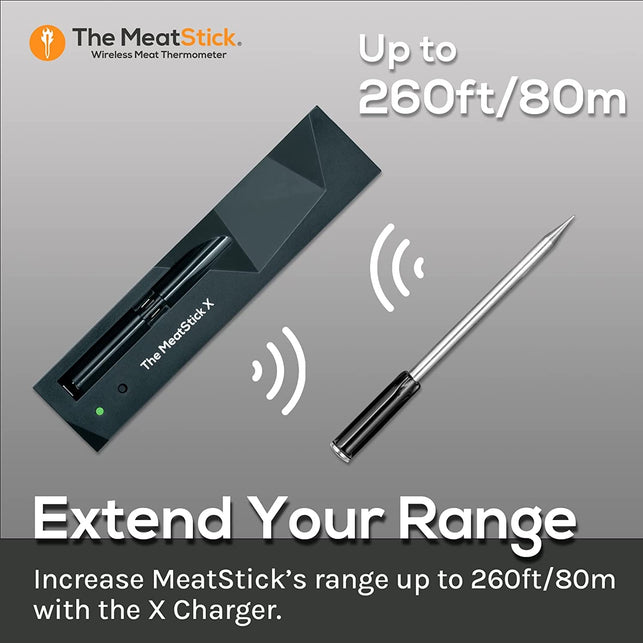 Meatstick X Set | Wireless Meat Thermometer with Bluetooth | 260Ft Range | for BBQ, Kitchen, Smoker, Air Fryer, Deep Frying, Oven, Sous Vide, Grill, Rotisserie - The Gadget Collective