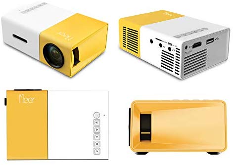 Meer Mini Projector, Meer Portable Pico Full Color LED LCD Video Projector for Children Present, Video TV Movie, Party Game, Outdoor Entertainment wit - The Gadget Collective
