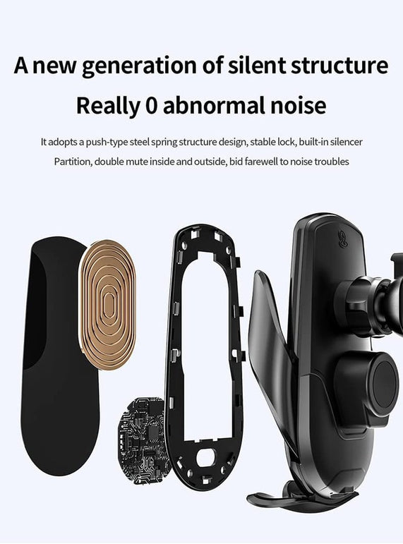 MEIMFY Wireless Car Charger Mount,Auto Clamping Air Vent Phone Holder for Car,New Upgraded Model,10W 15W Qi Fast Charging/Magnetic DC Charging for All Mobile Phones,Iphone,Samsung,Pixel - The Gadget Collective