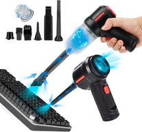 Meudeen Electric Air Duster for Keyboard Cleaning- Rechargeable Air Duster for Computer Cleaning- Compressed Air Duster- Mini Vacuum- Keyboard Cleaner 3-In-1 - The Gadget Collective