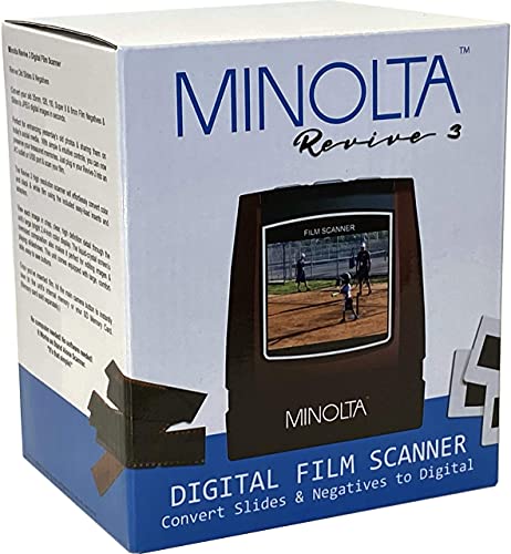 MINOLTA Film & Slide Scanner, Convert Color & B&W 35mm, 126, 110 Negative & Slides, Super 8 Films to 22MP JPEG Digital Photos, 16GB SD Card, Worldwide - The Gadget Collective
