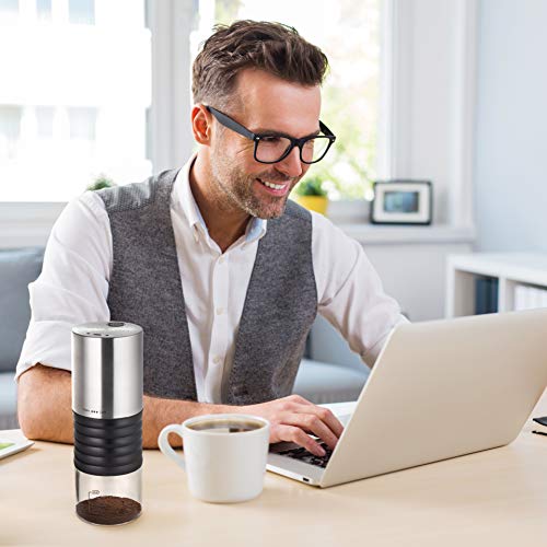 Mixpresso Electric Coffee Grinder With USB And With Easy On/Off Button, Coffee Bean Grinder & Spice Grinder For Herbs, Nuts & Grains, Spice Mill. - The Gadget Collective