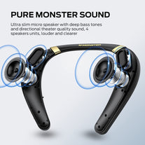 Monster Boomerang Neckband Bluetooth Speaker, Neck Speaker Bluetooth Wireless, Wearable Speaker with 12H Playtime, True 3D Stereo Sound, Portable Soundwear, IPX7 Waterproof, for Home Sport Outdoor - The Gadget Collective