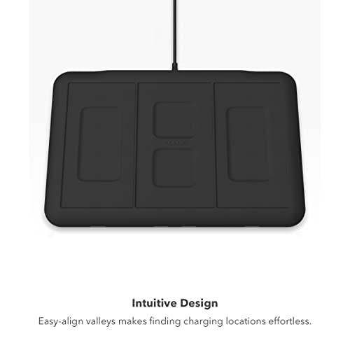 mophie 4-in-1 Wireless Charging Mat for Apple iPhone, AirPods & Watch, Samsung Galaxy, Google Pixel, and All Qi-Enabled Devices, Additional USB-A Port, Intuitive Design, Includes Apple Watch Adapter - The Gadget Collective