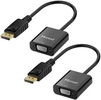 Moread DisplayPort (DP) to VGA Adapter, 5 Pack, Gold-Plated Display Port to VGA Adapter (Male to Female) Compatible with Computer, Desktop, Laptop, PC - The Gadget Collective