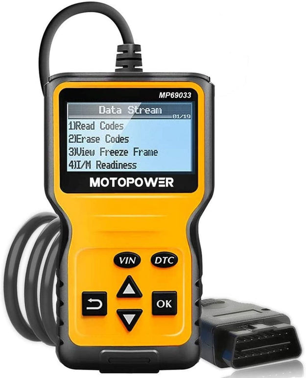 MOTOPOWER MP69033 Car OBD2 Scanner Code Reader Engine Fault Code Reader Scanner CAN Diagnostic Scan Tool for All OBD II Protocol Cars Since 1996, Yell - The Gadget Collective