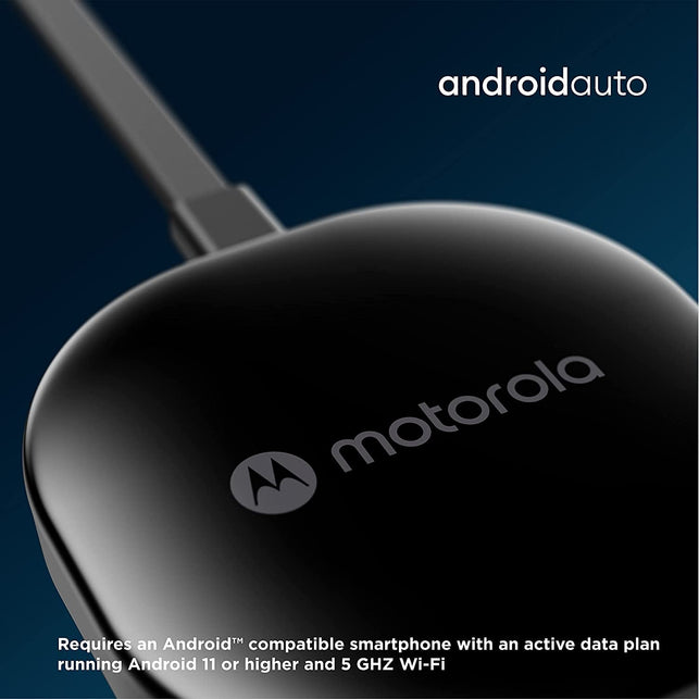 Motorola MA1 Wireless Android Auto Car Adapter - Instant Connection from Smartphone to Car Screen with Easy Setup - Direct Plug-In USB Adapter - Secure Gel Pad Included - The Gadget Collective