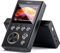 Mp3 Player, DSD DAC Hifi Lossless Music Player, SWOFY High Resolution Portable Digital Audio Player with 64GB Memory Card, Support up to 256GB, Black - The Gadget Collective