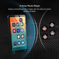 MP3 Player with Bluetooth and WiFi, 4" Full Touch Screen MP4 MP3 Player with Spotify, Android Streaming Music Player with Pandora, Portable HiFi Sound Walkman Digital Audio Player with Speaker (Black) - The Gadget Collective
