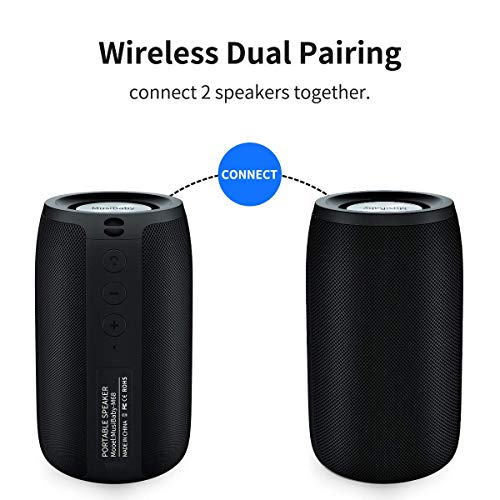 MusiBaby luetooth Speakers,MusiBaby Speaker,Outdoor, Portable,Waterproof,Wireless Speaker,Dual Pairing, Bluetooth 5.0,Loud Stereo,Booming Bass,1500 Mins Playtime for Home,Party (Black, M68) - The Gadget Collective