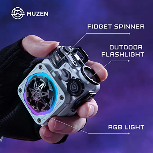 Muzen Cyber Cube-Pro Bluetooth Speaker, Bluetooth 5.0, Portable Speaker with Fidget Spinner, Crystal Clear Sound with RGB Led Light Wireless Speaker, Waterproof Speakers for Indoor Outdoor - The Gadget Collective