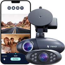 Nexar Pro Dual Dash Cam - HD Front Dash Cam and Interior Car Security Camera - Nexar Dash Cam Front and Cabin - Dual Dash Cam Parking Mode and Wifi - Dash Cams for Cars - Dash Cam for Truckers 32GB - The Gadget Collective