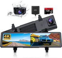 Nexigo D90 (Gen 2) True 4K Mirror Dash Cam with Dual Sony_Sensors, 11 Inch IPS Full Touch Split Screen, Super Night Vision, G-Sensor & Emergency Recording, GPS, Parking Monitor/Assistance - The Gadget Collective