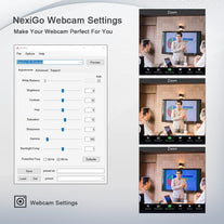 NexiGo N660P 1080P 60FPS Webcam with Software Control, Dual Microphone &  Cover, Autofocus, HD USB Computer Web Camera, for