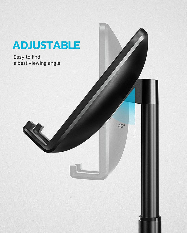 Nulaxy Phone Stand, Height Angle Adjustable Cell Phone Stand, Phone Holder for Desk Compatible with iPhone12 Mini 11 Pro Xs Xs Max Xr X 8 7 6 6s Plus, - The Gadget Collective