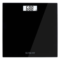 NUTRI FIT Digital Bathroom Scale Body Weight Scales 400 Lbs Ultra Slim Most Accurate for Gym Yoga Studio with Large Backlit Display, Black - The Gadget Collective