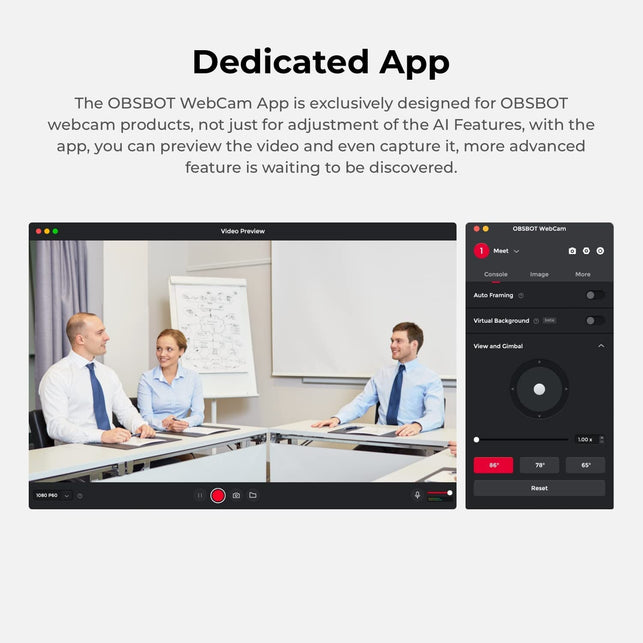 OBSBOT Meet 1080P 60FPS Webcam, Ai-Powered Auto Framing, HDR, Adjustable Field of View, Blur Background and Background Replacement, Computer Camera for Streaming, Web Camera with Microphone - The Gadget Collective