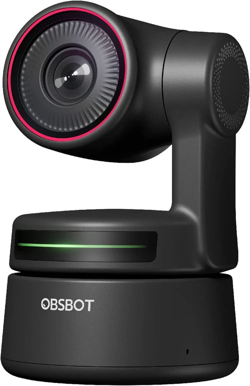 OBSBOT Tiny PTZ 4K Webcam, AI Powered Framing & Autofocus, 4K Video Conference Camera with Omni-Directional Mics, Auto Tracking with 2 Axis Gimbal,Hdr,60 Fps,Low-Light Correction,Zoom Certified - The Gadget Collective