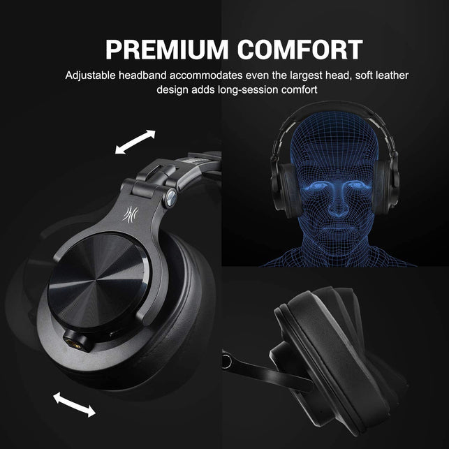 OneOdio A70 Bluetooth Over Ear Headphones - 50 Hours Playtime Wired and Wireless Headphone, Studio Recording Headphones for Mixing and Mastering with - The Gadget Collective