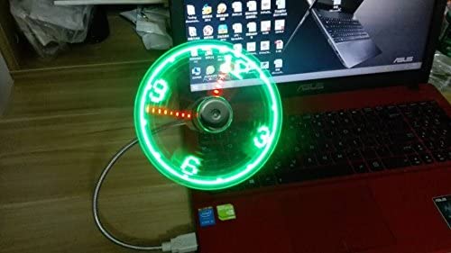 ONXE USB LED Clock Fan with Real Time Display Function,USB Clock Fans,Silver - The Gadget Collective