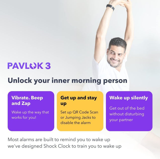 Pavlok 3 : a Mindfulness Coach on Your Wrist + Wearable Vibrating and Silent Alarm for Heavy Sleepers + Habit Trainer (Water Resistant Sports Edition) - The Gadget Collective