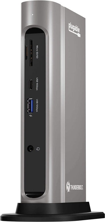 Plugable 14-In-1 USB-C and Thunderbolt 3 Dock - Compatible with Mac and Windows, 96W Laptop Charging, 2X HDMI 2.0 and Displayport, 7X USB Ports, Ethernet, Audio, Sd/Microsd - The Gadget Collective