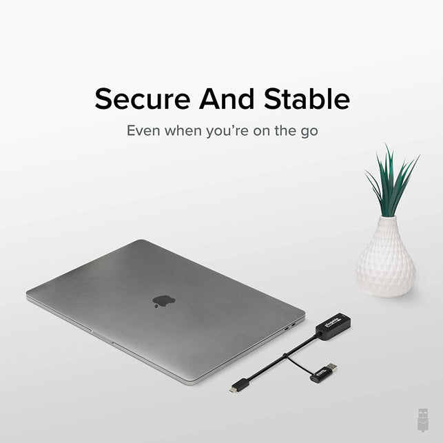 Plugable 2.5G USB C and USB to Ethernet Adapter, 2-In-1 Adapter Compatible with USB-C Thunderbolt 3 or USB 3.0, USB-C to RJ45 2.5 Gigabit LAN Ethernet, Compatible with Mac and Windows - The Gadget Collective