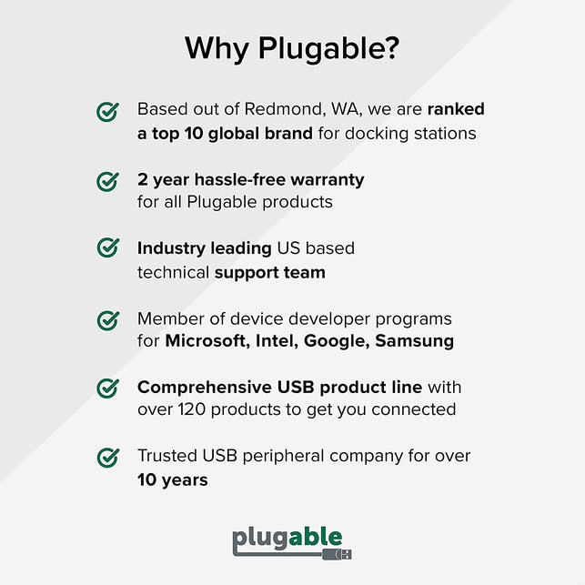 Plugable 4K Displayport and HDMI Dual Monitor Adapter with Ethernet for USB 3.0 and USB-C, Compatible with Windows and Mac - The Gadget Collective