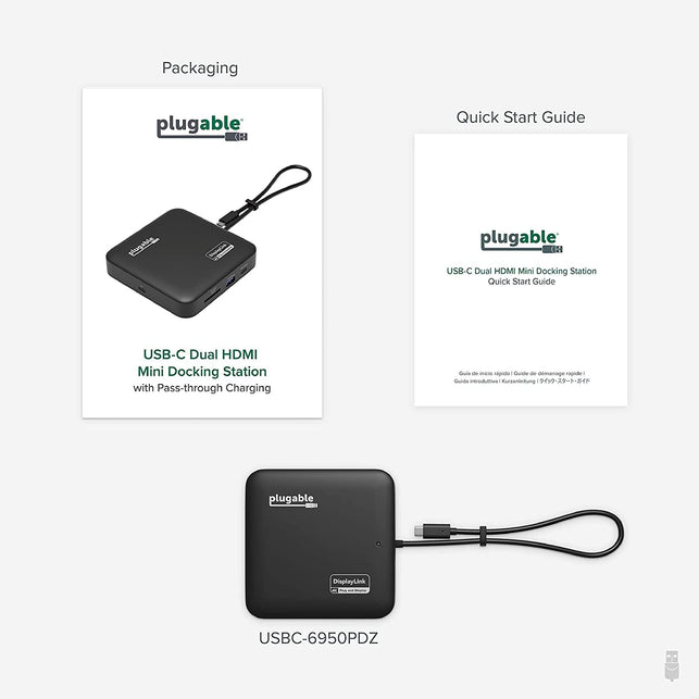 Plugable 7-In-1 USB C Docking Station Dual Monitor - Dual HDMI Dock Is Compatible with Mac and Windows, USB4, Thunderbolt or USB-C, 100W PD, 2X HDMI, 1X USB-C, 1Gbps Ethernet, 1X USB 3.0, 1X SD Card - The Gadget Collective