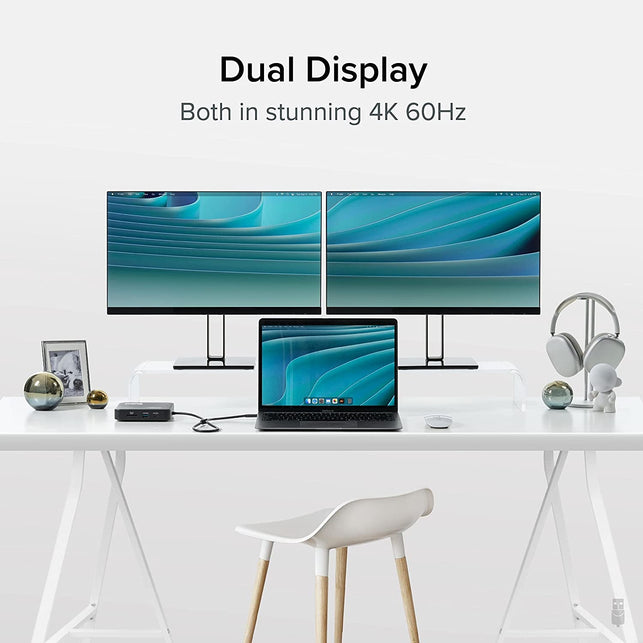 Plugable 7-In-1 USB C Docking Station Dual Monitor - Dual HDMI Dock Is Compatible with Mac and Windows, USB4, Thunderbolt or USB-C, 100W PD, 2X HDMI, 1X USB-C, 1Gbps Ethernet, 1X USB 3.0, 1X SD Card - The Gadget Collective