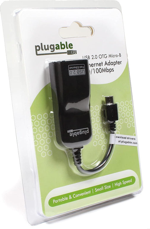 Plugable USB 2.0 OTG Micro-B to 100Mbps Fast Ethernet Adapter Compatible with Windows Tablets, Raspberry Pi Zero, and Some Android Devices (ASIX AX88772A Chipset). - The Gadget Collective