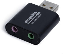 Plugable USB Audio Adapter with 3.5Mm Speaker-Headphone and Microphone Jack, Add an External Stereo Sound Card to Any PC, Compatible with Windows, Mac, and Linux - The Gadget Collective