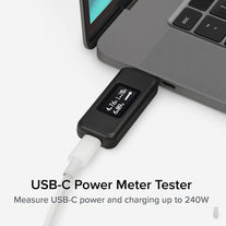 Plugable USB C Power Meter Tester for Monitoring USB-C Connections up to 240W - Digital Multimeter Tester for USB-C Cables, Laptops, Phones and Chargers - The Gadget Collective