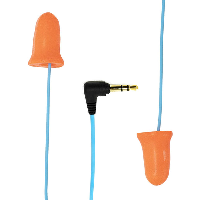 Plugfones Basic Earplug-Earbud Hybrid - Noise Reducing Earphones - Orange - The Gadget Collective