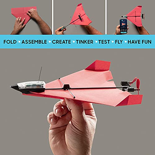 POWERUP 4.0 The Next-Generation Smartphone Controlled Paper Airplane Kit, RC Controlled. Easy to Fly with Autopilot & Gyro Stabilizer. For Hobbyists, - The Gadget Collective