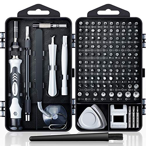 Precision Screwdriver Set, SHOWPIN 122 in 1 Computer Screwdriver Kit, Laptop Screwdriver Sets with 101 Magnetic Drill Bits, Electronics Tool Kit Compatible for Computer, Tablet, PC, iPhone, PS4 Repair - The Gadget Collective