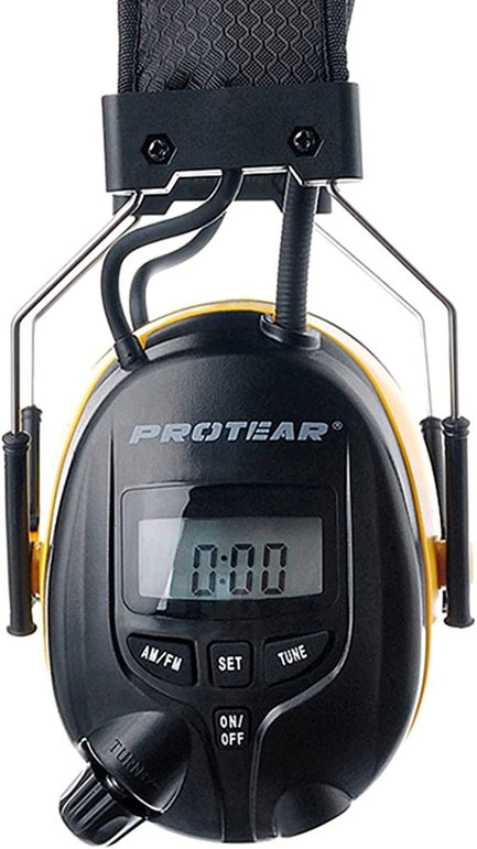 PROTEAR Digital AM FM Radio Headphones, 25Db NRR Ear Protection Safety Ear Muffs - The Gadget Collective