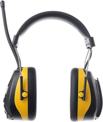 PROTEAR Digital AM FM Radio Headphones, Ear Protection Safety Ear Muffs, Electronic Noise Reduction Ear Defender for Mowing Lawn Working (Yellow) - The Gadget Collective